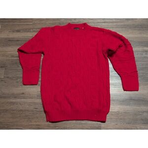 COOGI Australia Vintage 3D Textured Knit Sweater Red Mens Large Made in USA